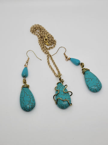 Turquoise Wire Wrapped Set